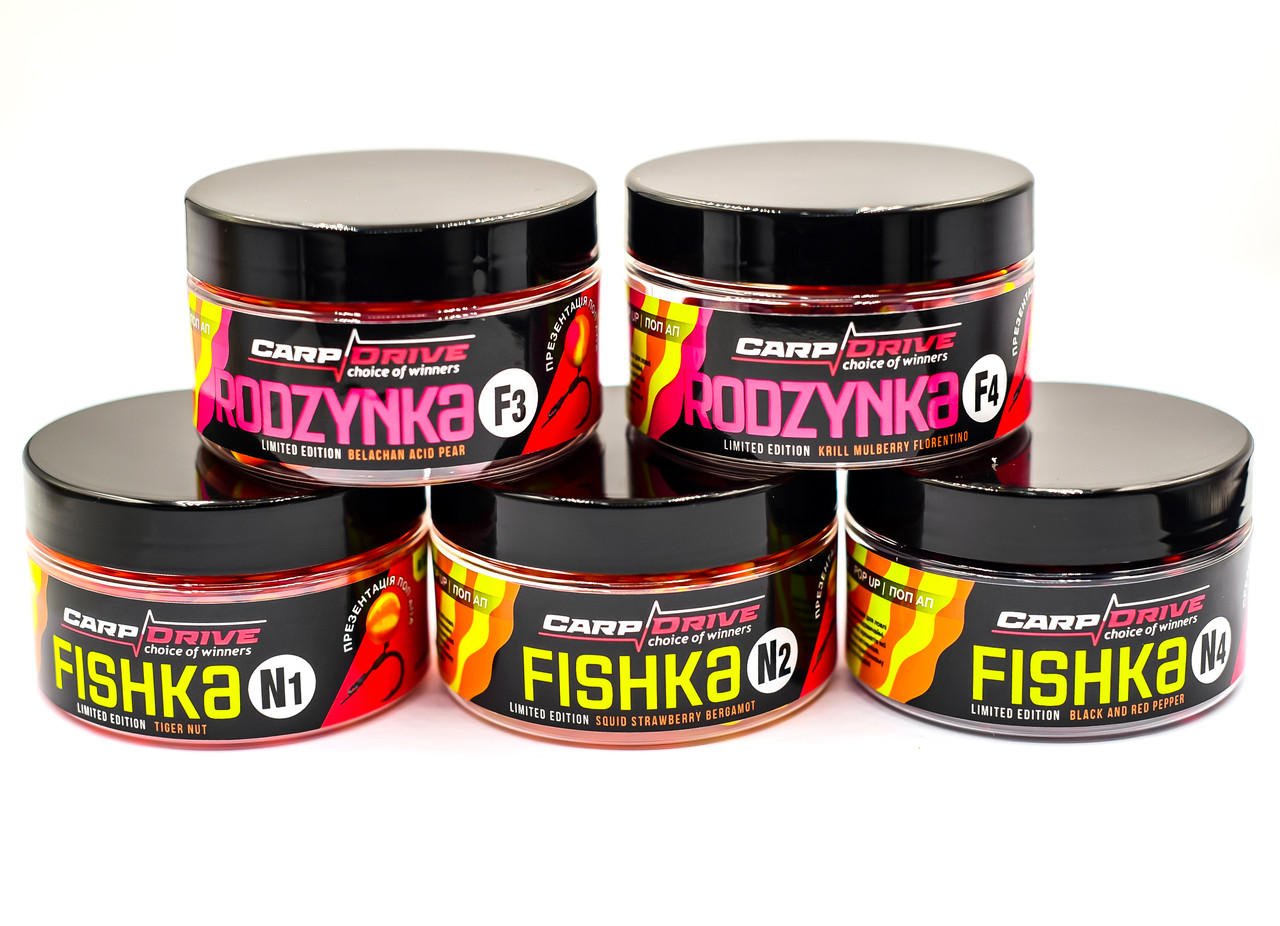 7143112989_nabor-pop-ap Набір попапів для риболовлі поп-ап Carp Drive Fishka та Rodzynka pop-up 8-10мм - Зображення 1