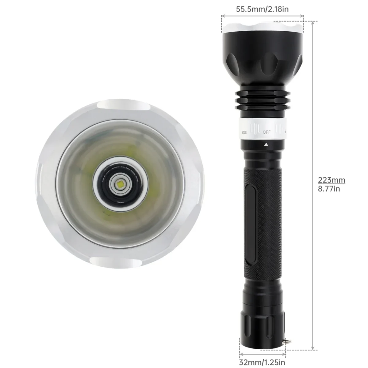 Ліхтарик для підводного плавання ліхтар підводний LED IPX-8 10 Вт - Зображення 2