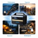 Зарядна станція Anker 535 PowerHouse 512 Wh 500W EU (A1750311) інфографіка