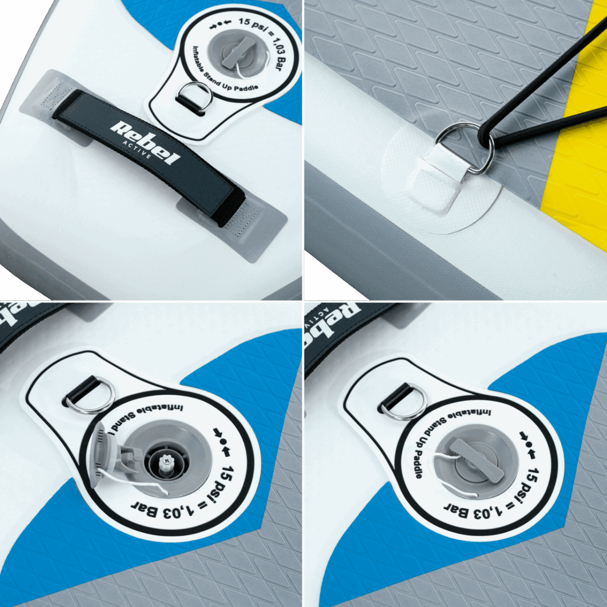 SUP-дошка для плавання надувна Rebel RBA-4500-WH 350см - Зображення 9