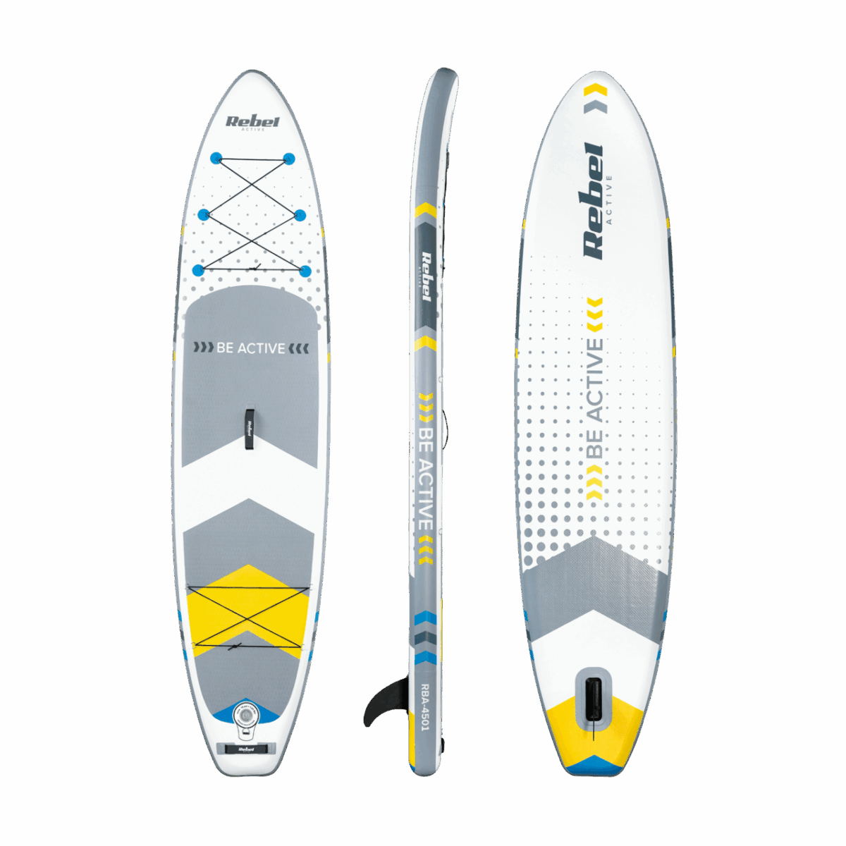 SUP-дошка для плавання надувна Rebel RBA-4500-WH 350см - Зображення 3