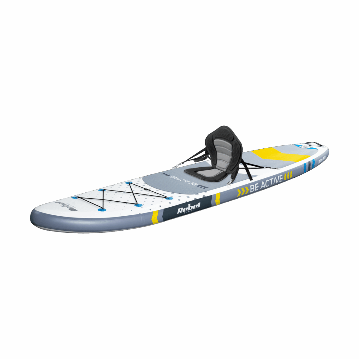 Надувна дошка SUP з сидінням для плавання Rebel RBA-4501 WH 350см біло-сіра - Зображення 3