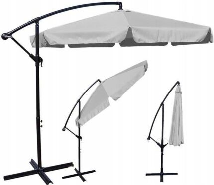 Парасоля Ekspand з підлокітником сіра 350x250см