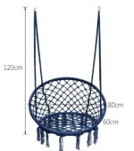 Плетена Садова Гойдалка Підвісна FUNFIT BLUE - Зображення 7