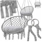 Підвісна Гойдалка Гамак з подушкою Garden Grey - Зображення 7