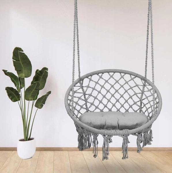 i89474760-c9e7a78cf312c663c4b1858900d7068c-1725019369496 Підвісна Гойдалка Гамак з подушкою Garden Grey - Зображення 1