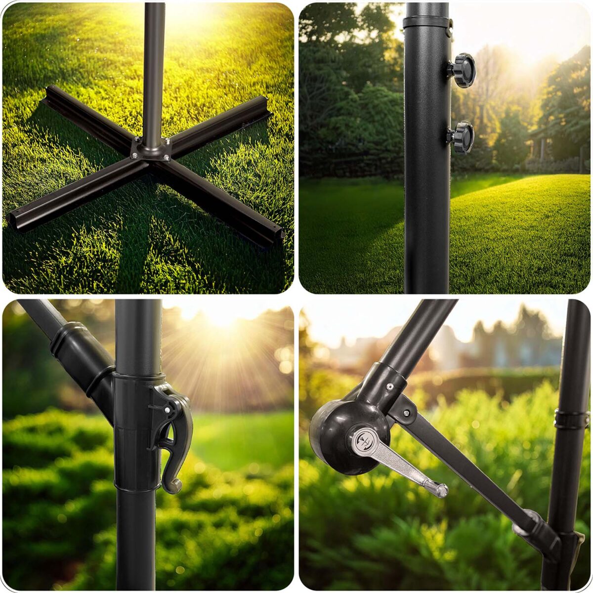 Складена садова парасоля Plonos PL-881 8 сегментів 350см з чохлом - Зображення 8