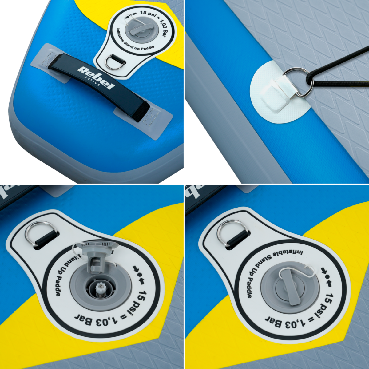 SUP-дошка надувна для плавання Rebel RBA-4500-BL 350см - Зображення 9