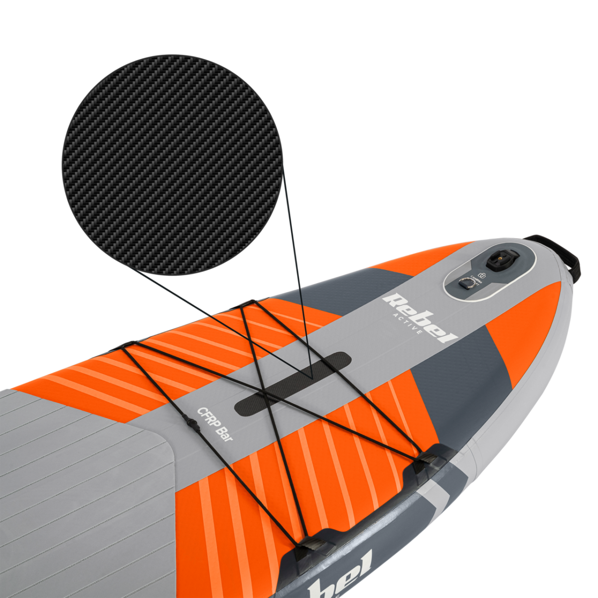 SUP-дошка для пдавання комплект REBEL ACTIVE PRO RBA-4518 335 см оранжева - Зображення 4