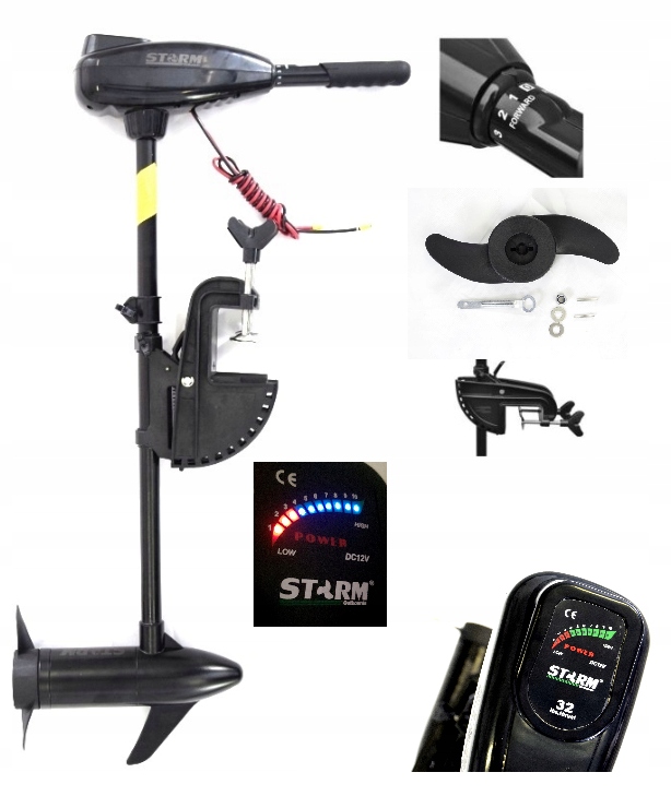 SILNIK-ELEKTRYCZNY-do-lodzi-pontonu-STORM-36lb Електричний підвісний двигун для човна STORM 36LB