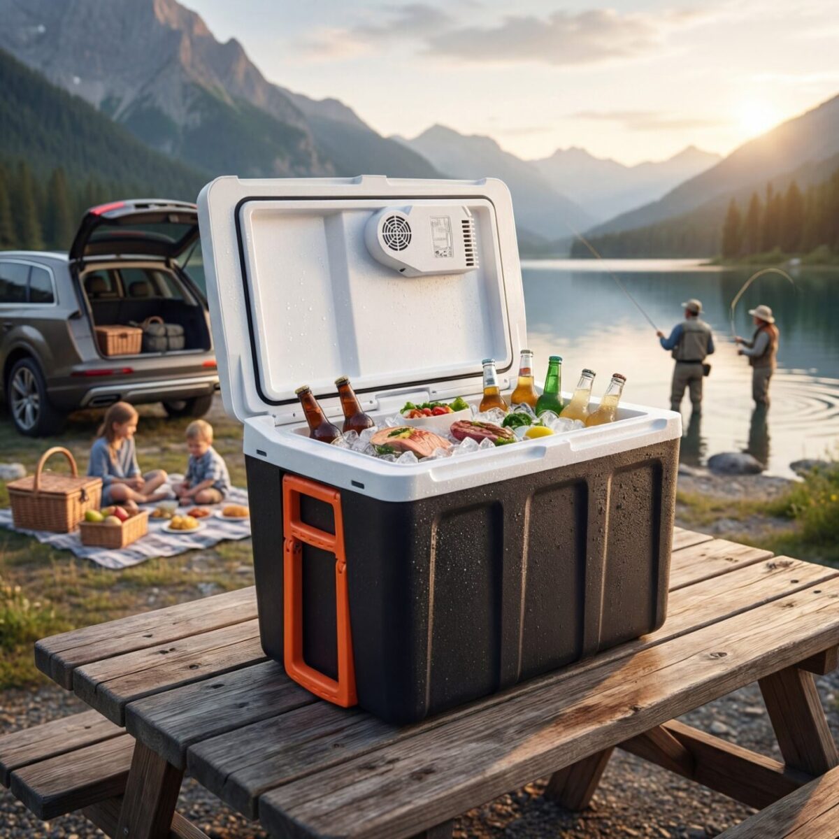 Холодильник туристичний дорожній автохолодильник Adler AD 8090 40л