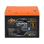 Акумулятор LogicPower LP LiFePO4 25.6V 50 Ah (1280Wh) (BMS 80A/50А) пластик Smart BT