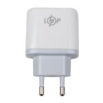 Зарядка для телефону LogicPower LP 45W (Type-C+USB) QC + кабель (Type-C to Type-C) 45WCH - Зображення 2