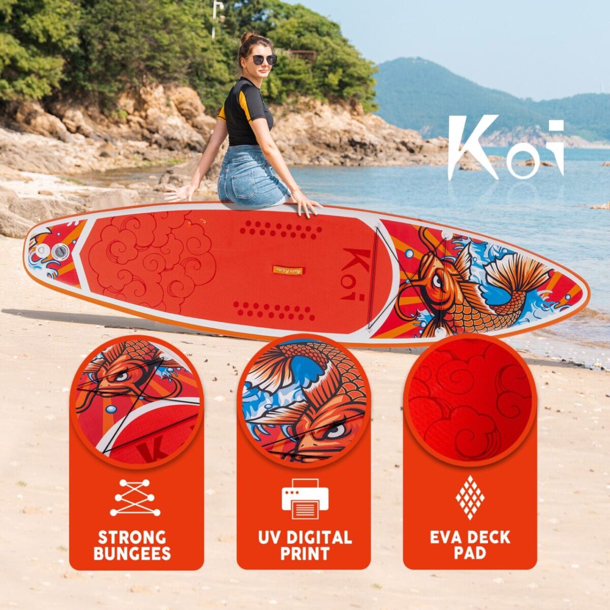 SUP дошка Funwater Feath-R Lite Koi 3.5 м SUPFR01E - Зображення 5