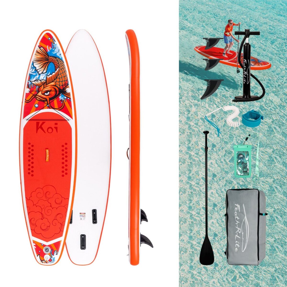 SUP дошка Funwater Feath-R Lite Koi 3.5 м SUPFR01E - Зображення 2