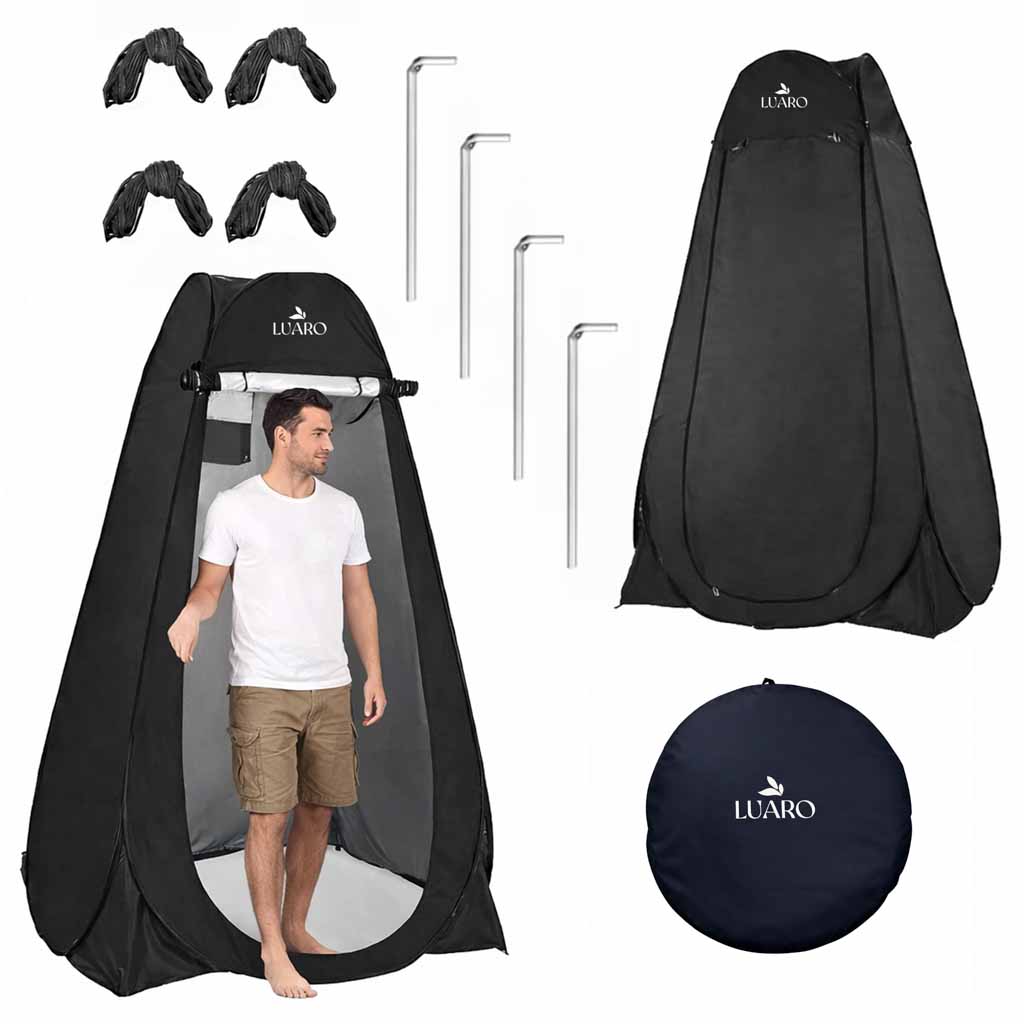 LUARO-Self-folding-tent-for-shower-changing-room-tourist-toilet-black-182626 Намет що самостійно розкладається LUARO KX5438_1 - Зображення 1