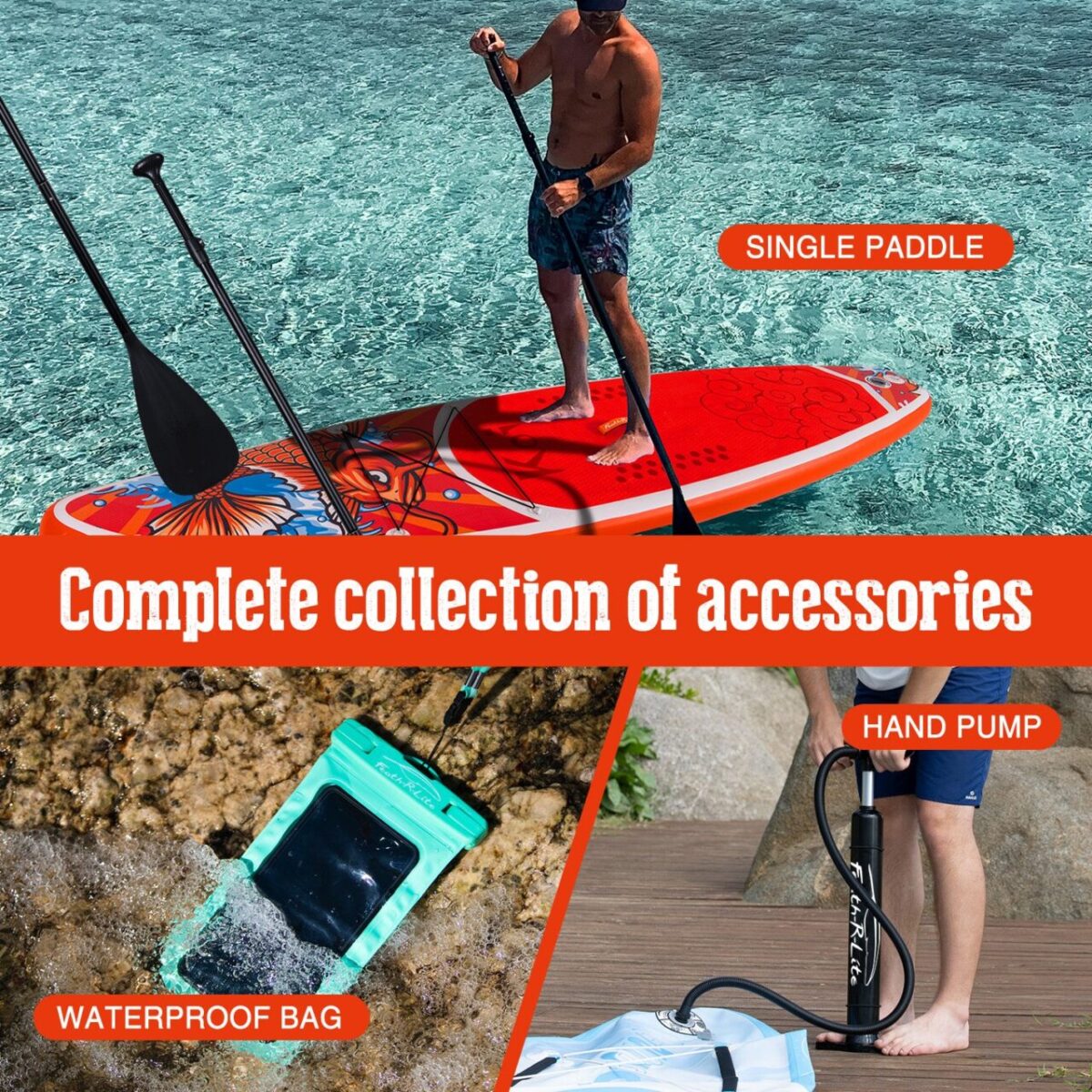SUP дошка Funwater Feath-R Lite Koi 3.5 м SUPFR01E - Зображення 4