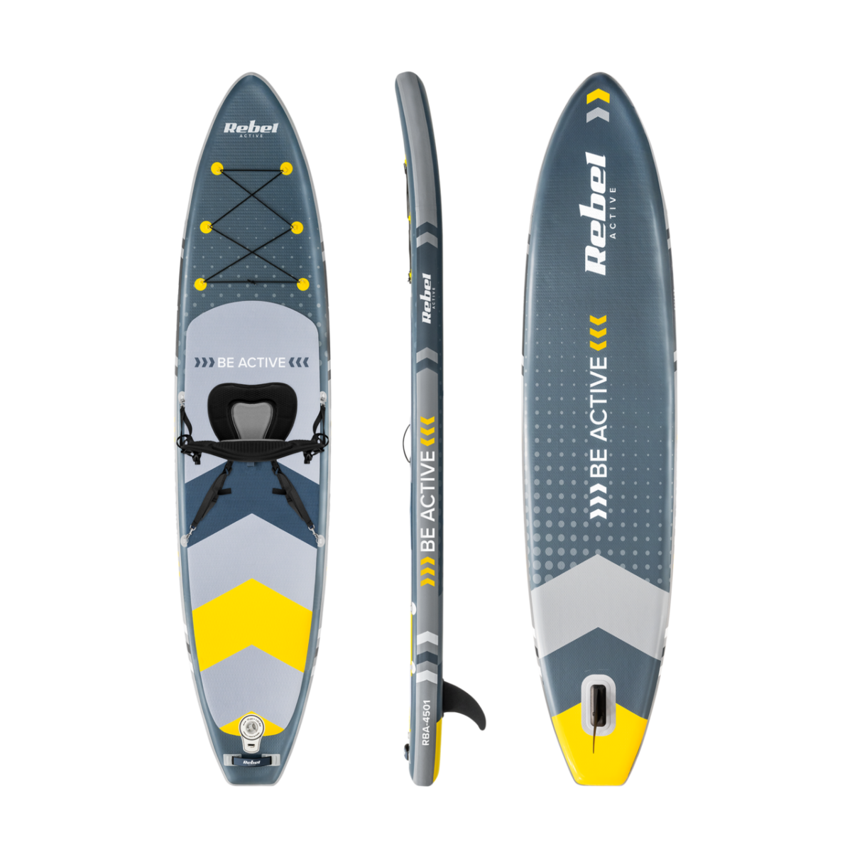 SUP-дошка REBEL ACTIVE RBA-4501 з сидінням Сірого кольору - Зображення 2