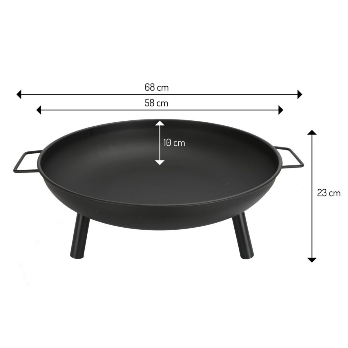 Садове вогнище Adler AD 6819, сталева чаша 58 см, 500°C