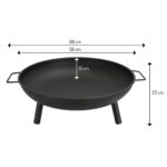 Садове вогнище Adler AD 6819, сталева чаша 58 см, 500°C
