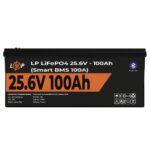 Акумулятор LogicPower LP LiFePO4 24V 25.6V 100 Ah 2560Wh Smart BMS 100А с BT пластик - Зображення 2