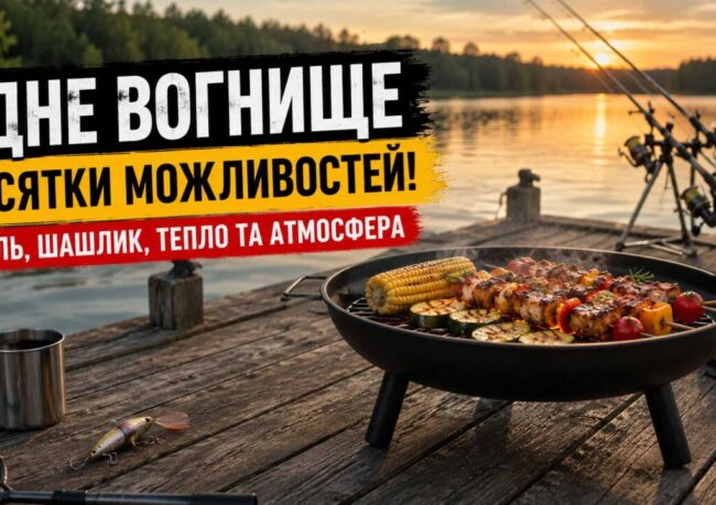 Одне вогнище – десятки можливостей: гриль, шашлик, тепло та атмосфера для відпочинку на природі