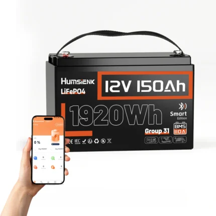 LiFePO4 акумулятор Humsienk акумуляторна батарея 12V 150Ah Bluetooth 110A BMS HS12V150AH110BT