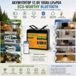 Акумулятор LiFePO4 12.8V 100Ah ECO-WORTHY Bluetooth