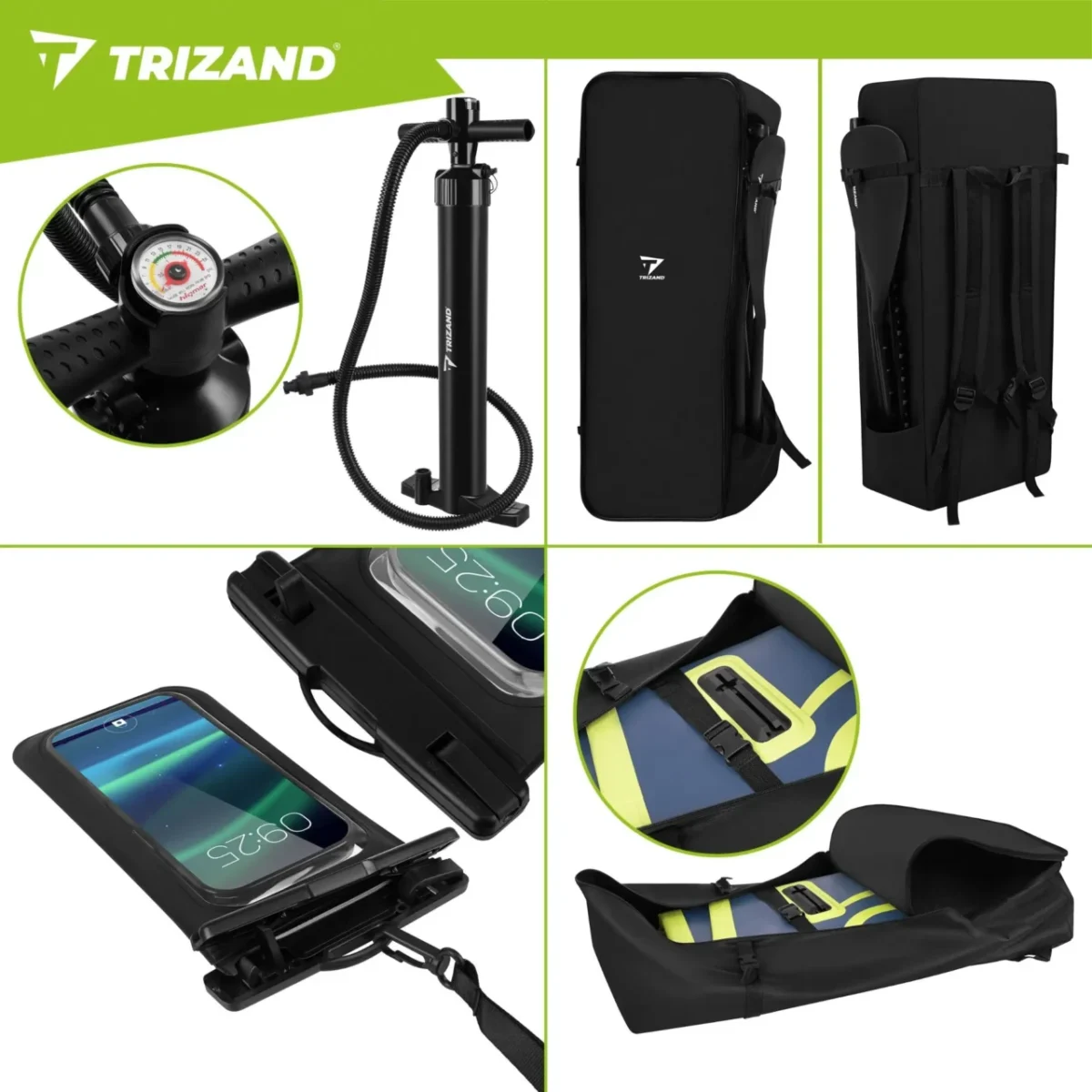 Cапборд SUP-дошка Trizand 27785 350см з веслом, насосом та аксесуарами