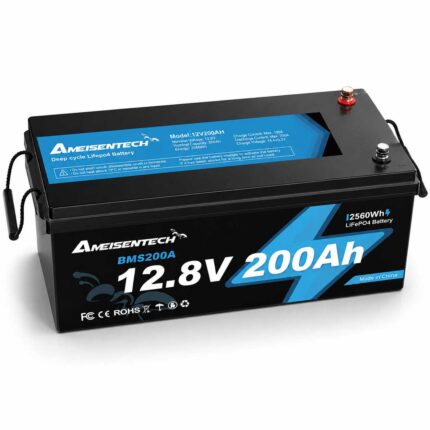 LiFePO4 акумулятор Ameisentech акумуляторна батарея 12V 200Ah 19.3кг з BMS