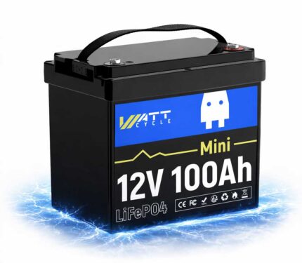 Акумулятор LiFePO4 WattCycle MINI акумуляторна батарея 12V 100Ah BT IP65 BMS 100A