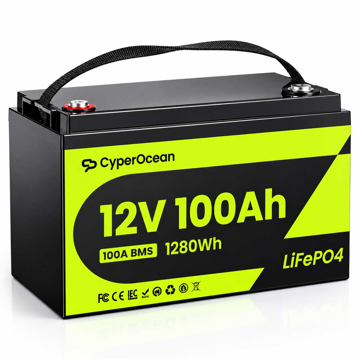 akum_cyber_ocean Акумулятор LiFePO4 CyperOcean 12.8В 100А·год із BMS 100А (CO12V100AH100)
